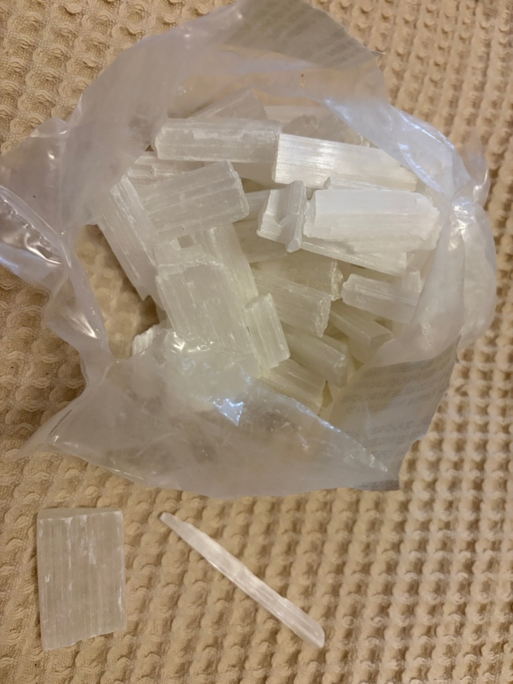 Selenite Wand and Slab Lot - Translucent White Crystal
